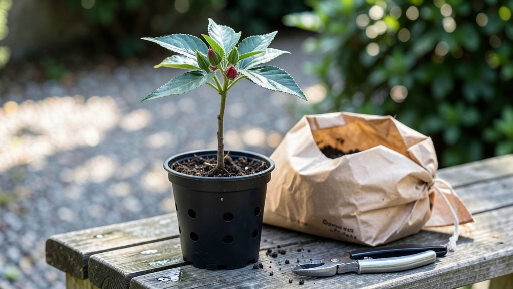 Roselle Hibiscus Seedling: Cold Stratification Success in 8 Weeks